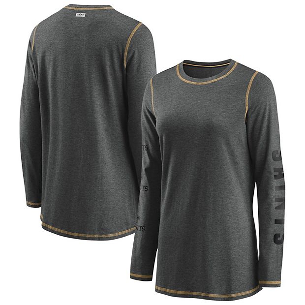 Women's Nike Black New Orleans Saints Fashion 3/4-Sleeve Raglan T-Shirt Size: Extra Small