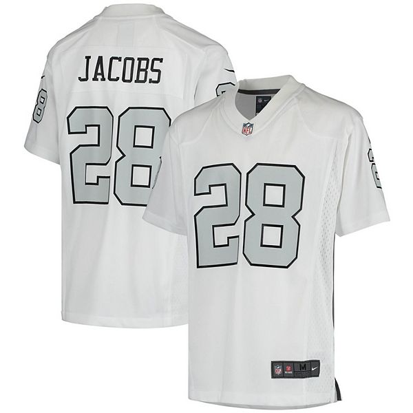 Women's Las Vegas Raiders Josh Jacobs Nike White Color Rush Legend Player  Jersey