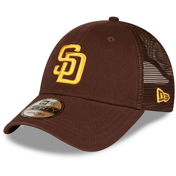 Men's '47 Brown San Diego Padres Logo Trawler Clean Up Trucker Snapback Hat