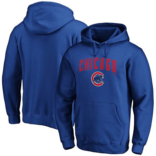 Men's Fanatics Branded Royal Chicago Cubs Team Logo Lockup Pullover Hoodie