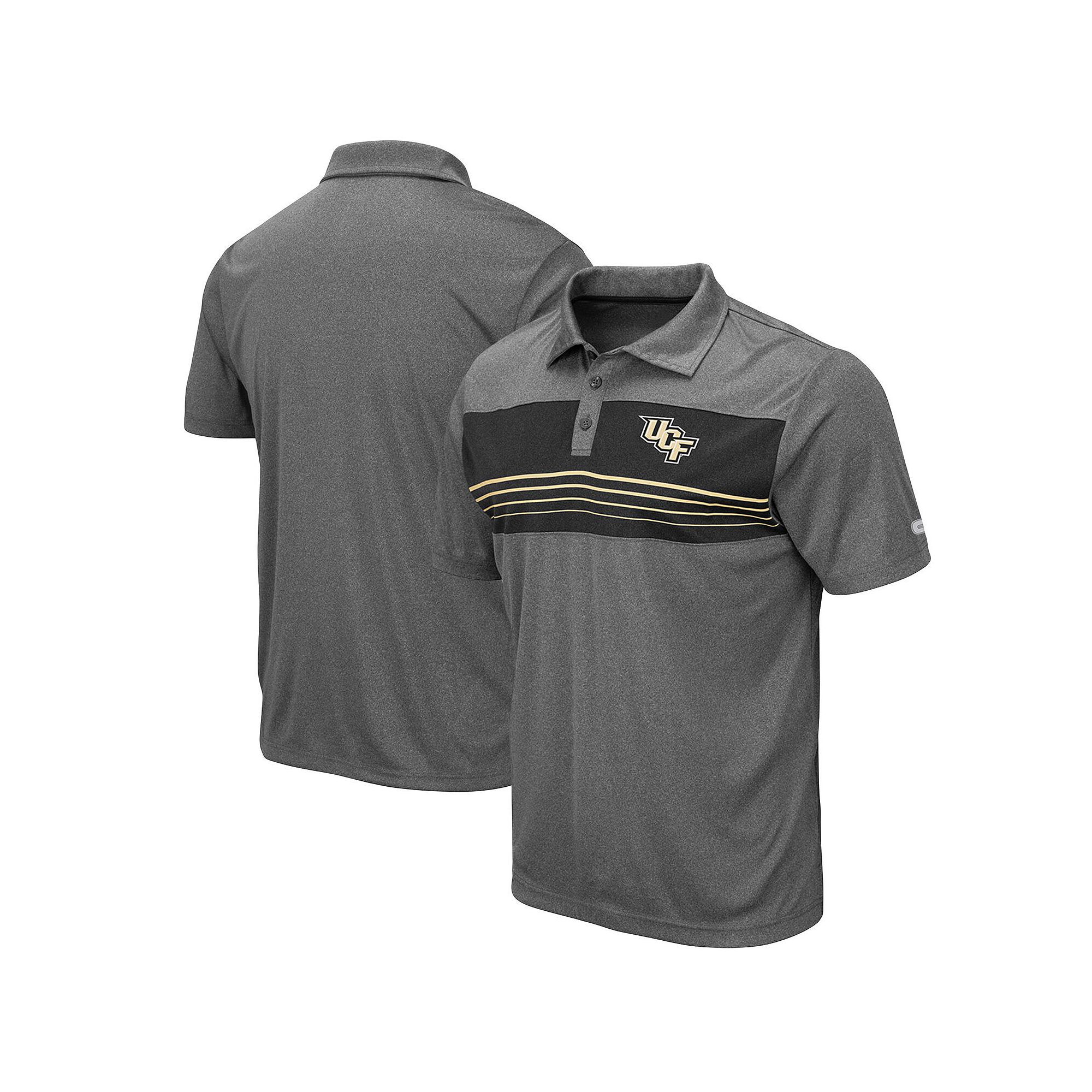 Mens Colosseum Heathered Charcoal UCF Knights Smithers Polo, Size: XL