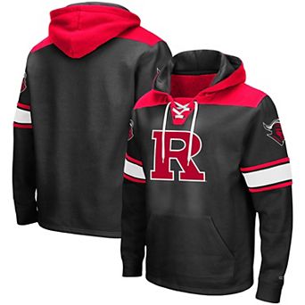 Men's Colosseum Black Rutgers Scarlet Knights 2.0 Lace-Up Logo Pullover Hoodie