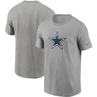 Men's Nike Heathered Gray Dallas Cowboys Primary Logo T-Shirt