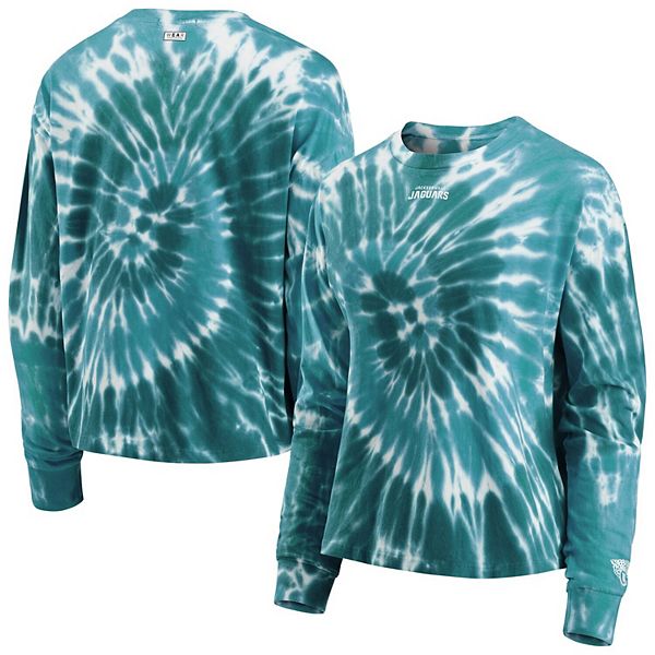 Men's Majestic Black/Teal Jacksonville Jaguars V Tie-Dye T-Shirt