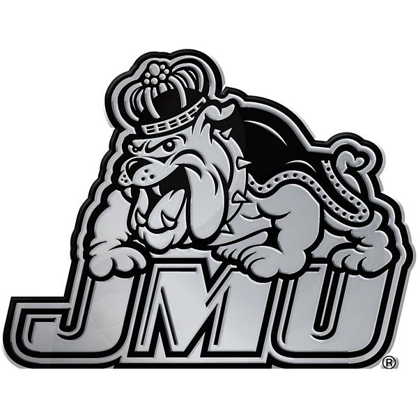 Wincraft James Madison Dukes Free-form Chrome Auto Emblem Decal