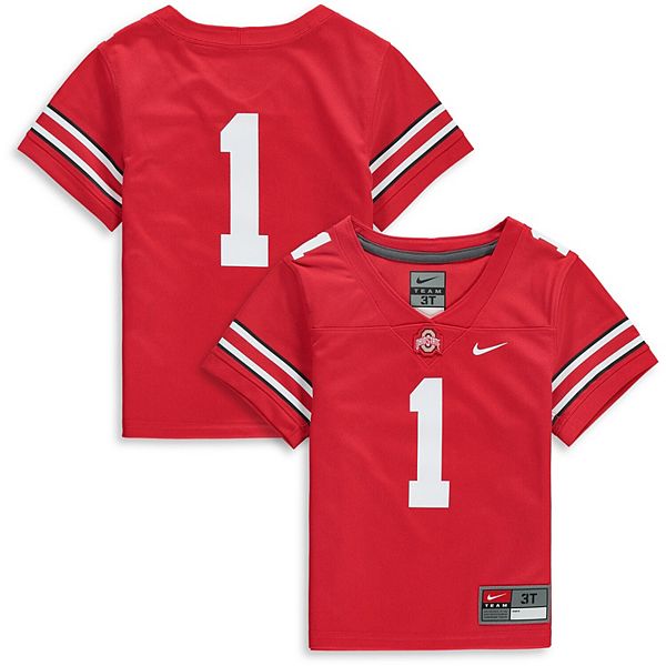 Nike Boys' Ohio State Buckeyes #1 Replica Football Jersey - Black - 4