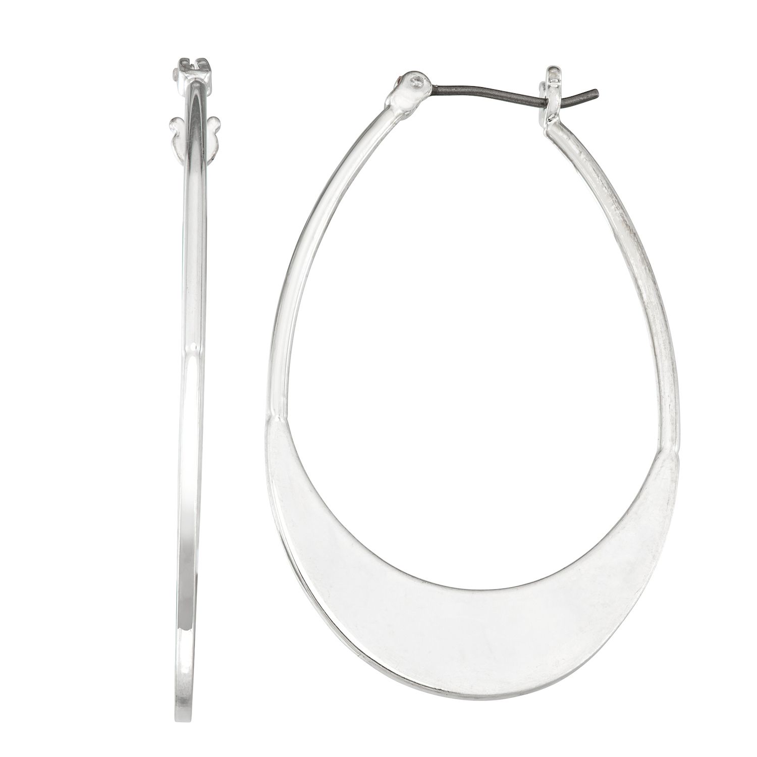 nine west silver hoop earrings
