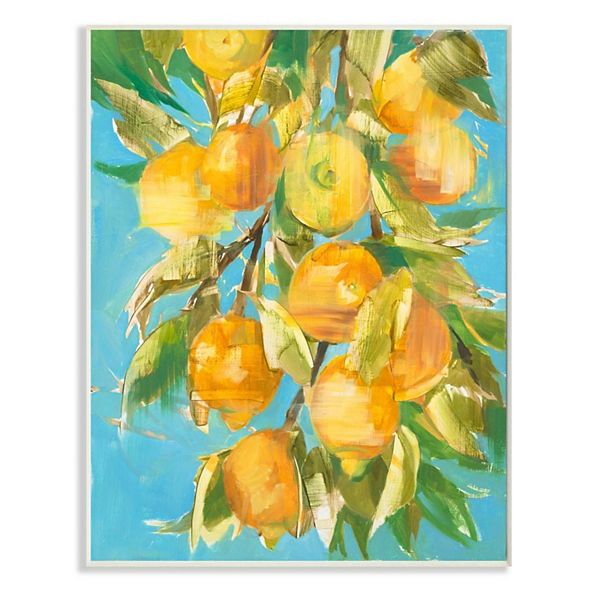 Stupell Home Decor Ripe Lemon Tree Plaque Wall Art