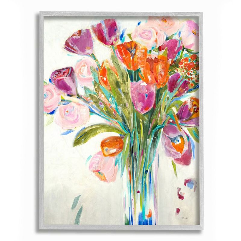 17672836 Stupell Home Decor Rose and Tulip Bouquet Framed W sku 17672836