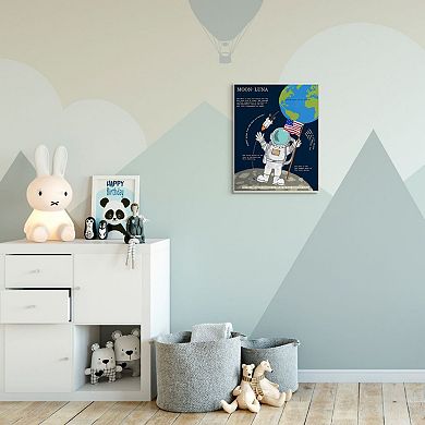 Stupell Home Decor Moon Facts Plaque Wall Art