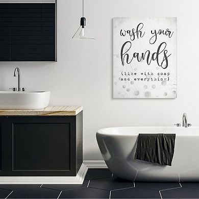 Stupell Home Decor Wash Hands Canvas Wall Art
