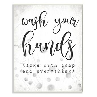 Stupell Home Decor Wash Hands Plaque Wall Art