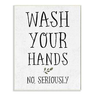 Stupell Home Decor Wash Your Hands Plaque Wall Art