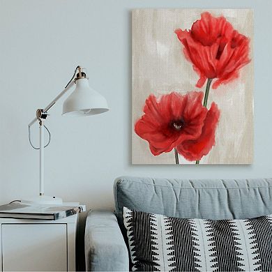 Stupell Home Decor Poppies Red Canvas Wall Art