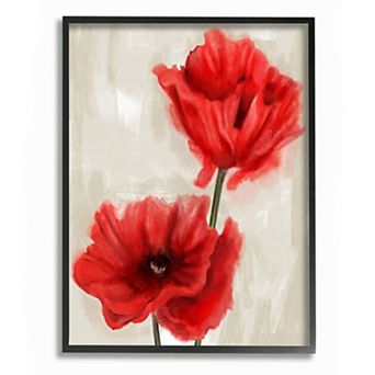 Stupell Home Decor Poppies Framed Wall Art