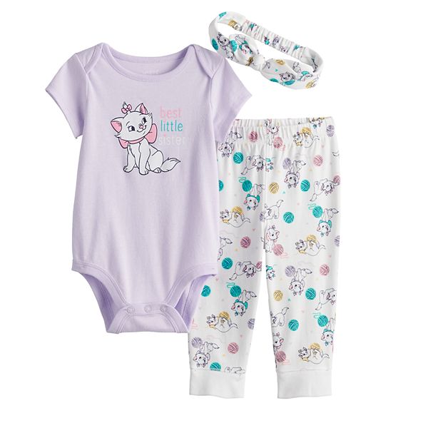 Disney s Aristocats Marie Baby Girl Bodysuit Pants Set by Jumping Beans