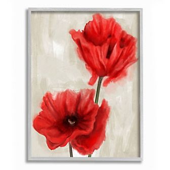 Stupell Home Decor Poppies Framed Wall Art