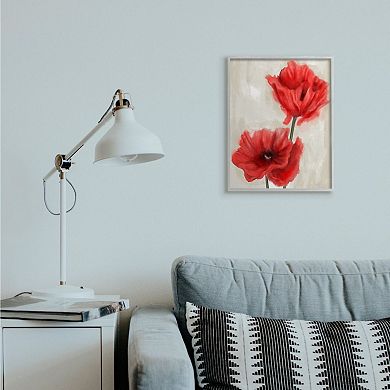 Stupell Home Decor Poppies Framed Wall Art