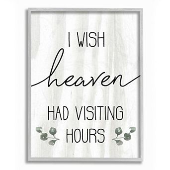 Stupell Home Decor Wish Heaven Had Visiting Hours Framed Wall Art