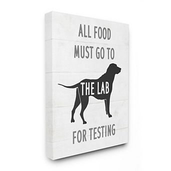 Stupell Home Decor Kitchen All Food to the Lab Canvas Wall Art