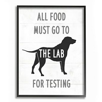 Stupell Home Decor Kitchen All Food to the Lab Framed Wall Art