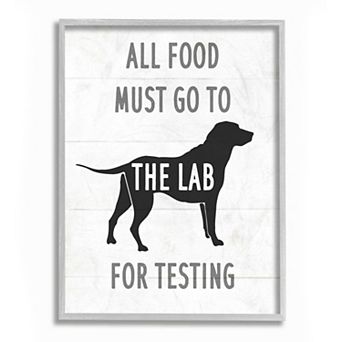 Stupell Home Decor All Food to the Lab Framed Wall Art