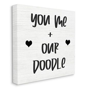 Stupell Home Decor You Me and Our Doodle Canvas Wall Art