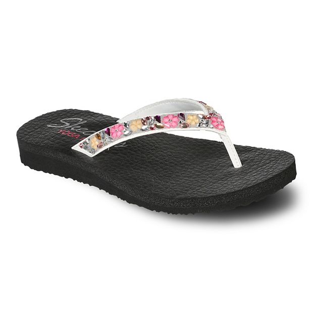 Skechers Cali Meditation Rhinestone Thong Sandals - Daisy Garden