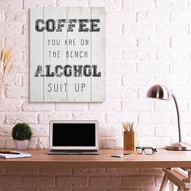 Stupell Home Decor Coffee and Alcohol Sports Reference Canvas Wall Art