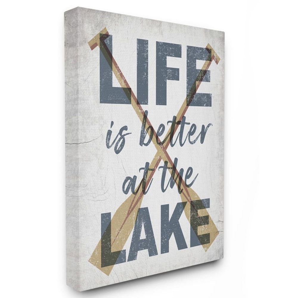 Stupell Home Decor Life is Better at the Lake Canvas Wall Art