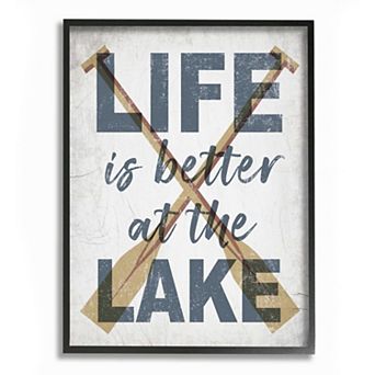 Stupell Home Decor Life is Better at the Lake Framed Wall Art