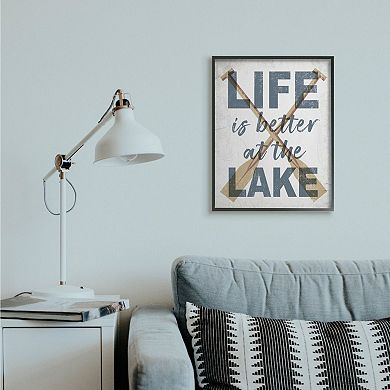 Stupell Home Decor Life is Better at the Lake Framed Wall Art
