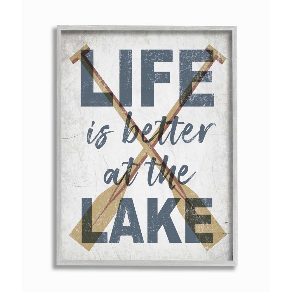 Stupell Home Decor Life is Better at the Lake Framed Wall Art