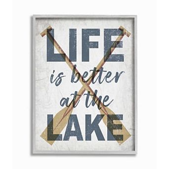 Stupell Home Decor Life is Better at the Lake Framed Wall Art