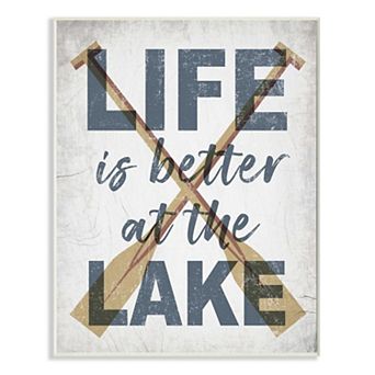 Stupell Home Decor Life is Better at the Lake Plaque Wall Art