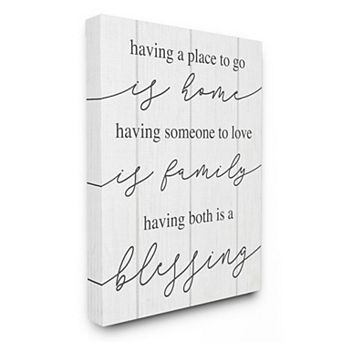 Stupell Home Decor Finding Home and Family Canvas Wall Art