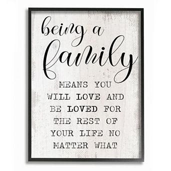 Stupell Home Decor Family is Being Loved Framed Wall Art