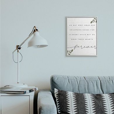 Stupell Home Decor We Hold Our Childrens Hearts and Hands Framed Wall Art