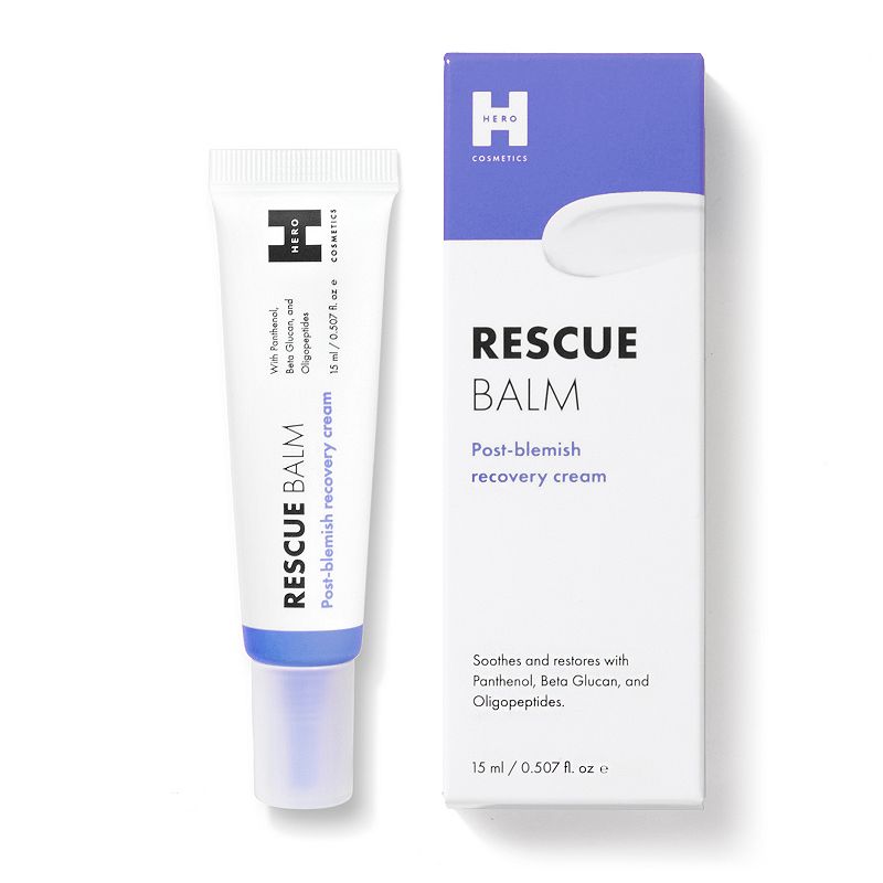 Hero Cosmetics Rescue Balm, Post Blemish Recovery Cream, 0.507 fl oz (15 ml)