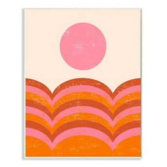 Stupell Home Decor Abstract Sunset Arched Landscape Plaque Wall Art