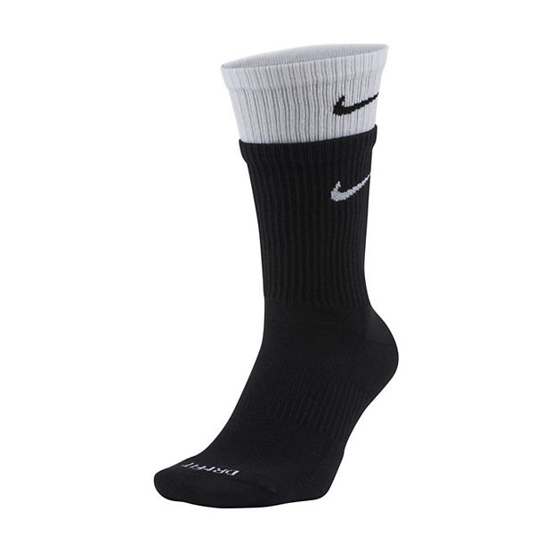 Men s Nike Everyday Plus Dri FIT Cushioned Training Crew Socks