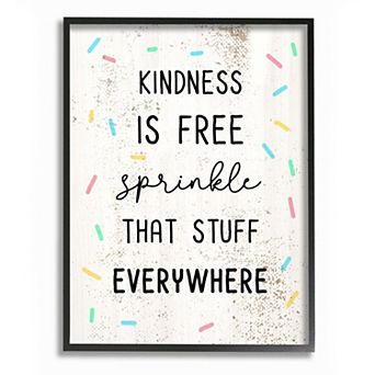 Stupell Home Decor Sprinkle Kindness Everywhere Framed Wall Art