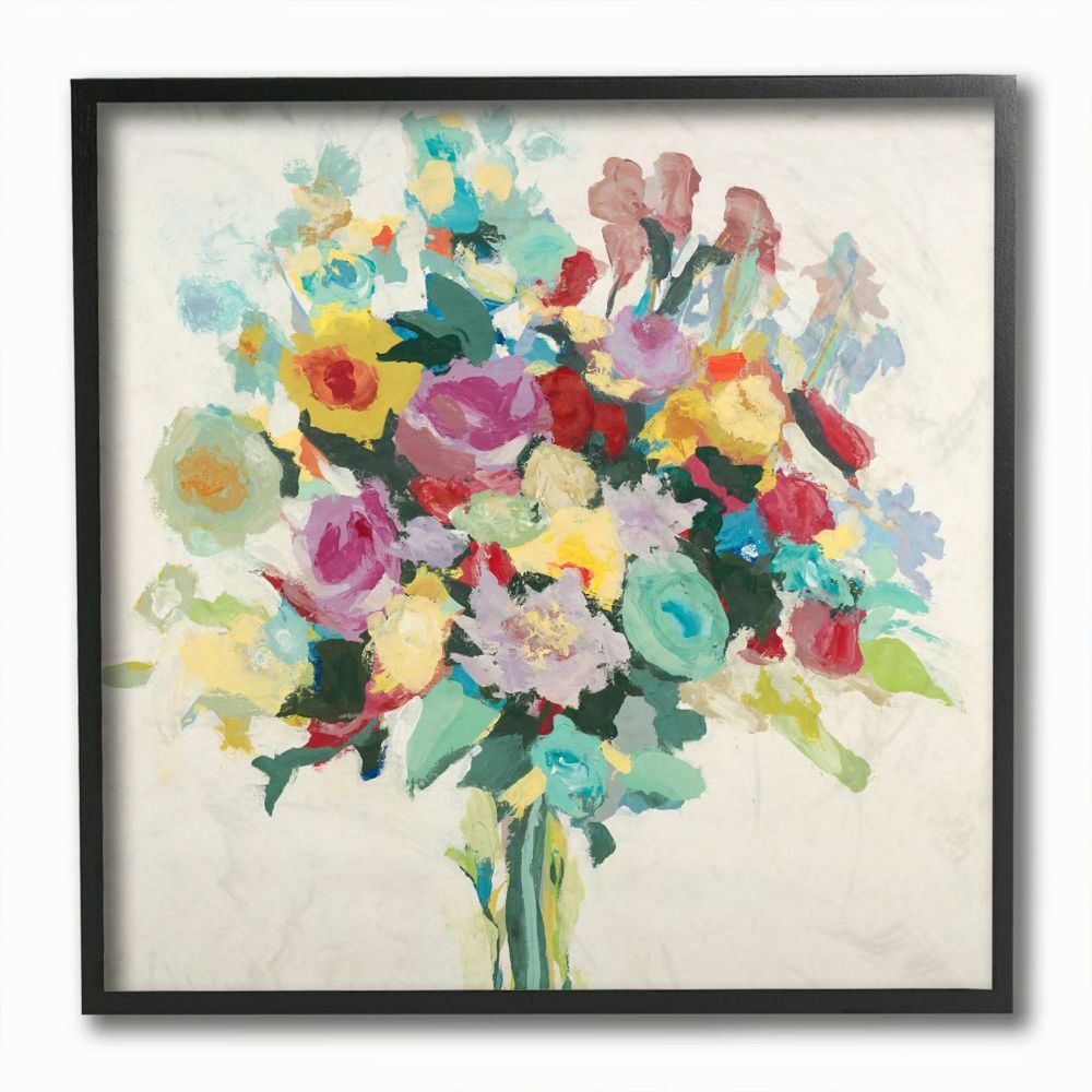 Stupell Home Decor Spring Seasonal Floral Bouquet Framed Wall Art