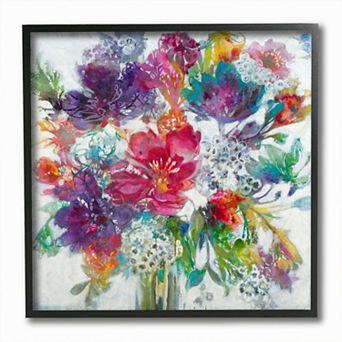 Stupell Home Decor Floral Pop Bouquet Framed Wall Art