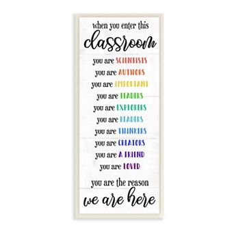 Stupell Home Decor Types of Students Everyday Classroom Plaque Wall Art