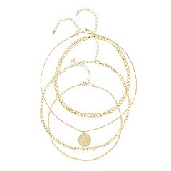 Kohl's4-pc. Gold Tone Chain & Pendant Necklace Set