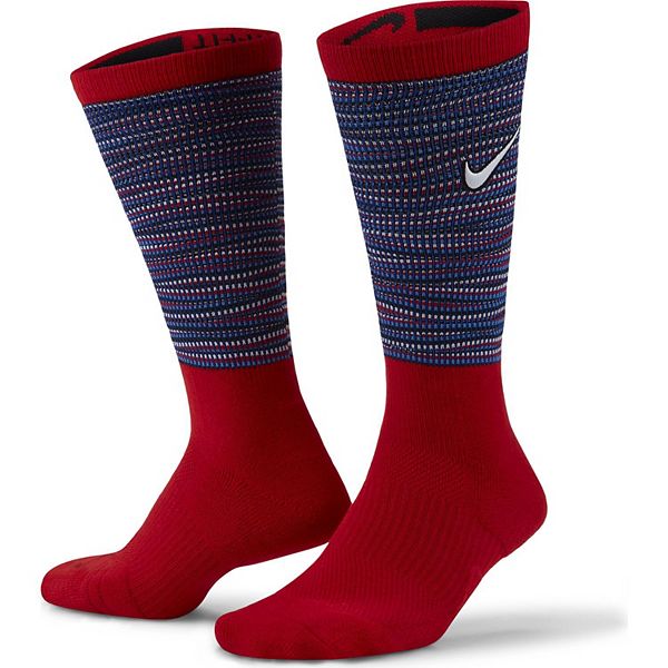 Nike Elite Crew Basketball Socks (Medium, White/Red)
