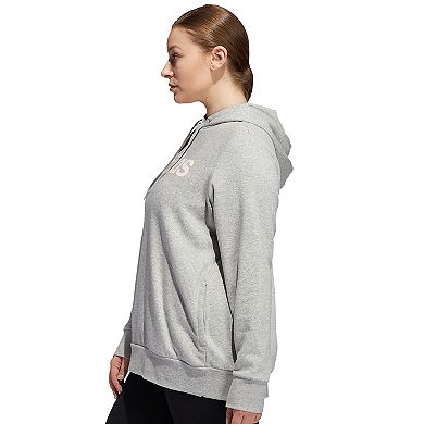 Plus Size adidas Linear Logo Fleece Hoodie