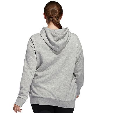 Plus Size adidas Linear Logo Fleece Hoodie