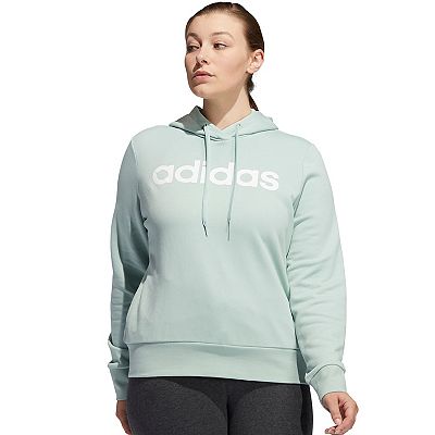 Plus Size adidas Linear Logo Fleece Hoodie